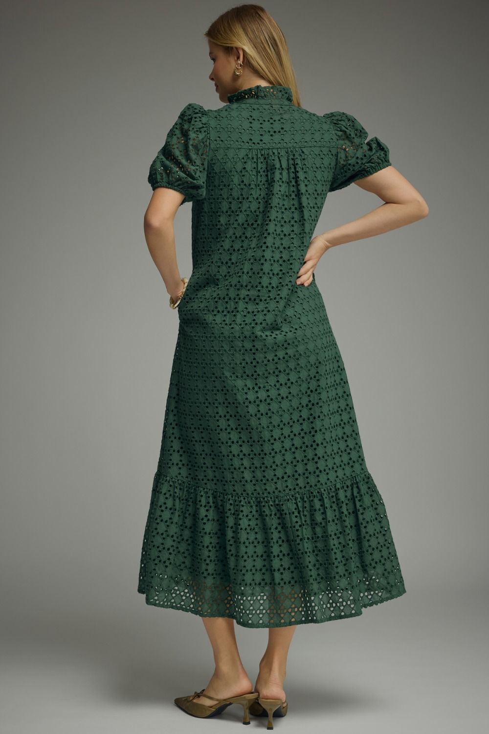 Eyelet Midi Dress